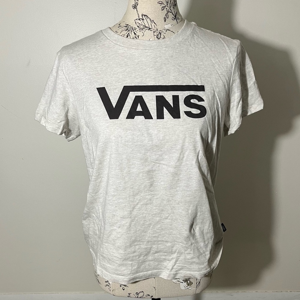 Vans Women’s 100% Cotton Off White Logo T-Shirt Size XL Extra Large